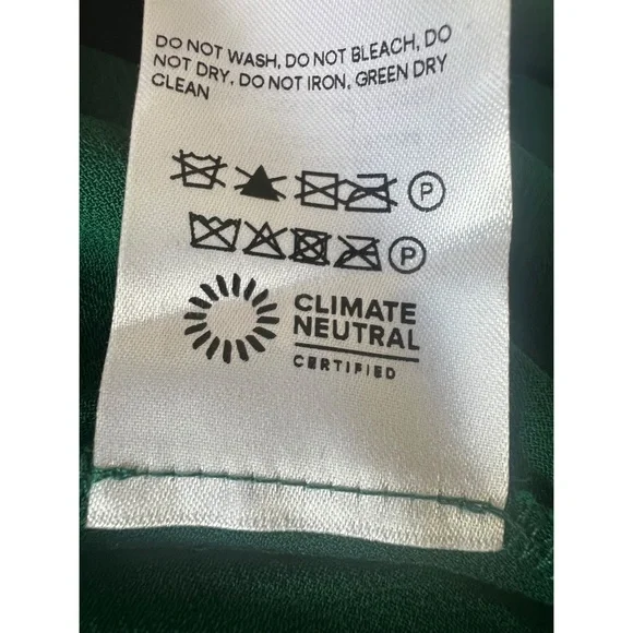 NWT Reformation Winslow Short Sleeve V-Neck Wrap Maxi Dress Small Emerald Green - Picture 7 of 8